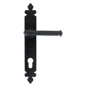 Black Tudor Lever Espagnolette Lock Set - Stylish Door Hardware