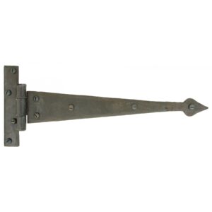 Beeswax 12'' Arrow Head T Hinge Pair for Stylish Door and Gate Support