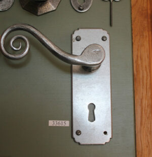 Pewter Monkeytail Lever Lock Set - Vintage Door Hardware