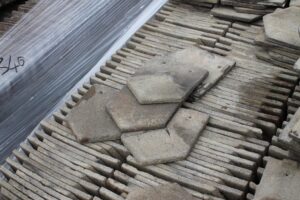 Reclaimed Concrete Arrowhead Roofing Tiles - Eaves by Cawarden - Eco-Friendly and Stylish Roofing Detail