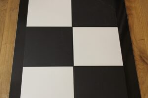 Porcelain Floor Tiles - Black / White