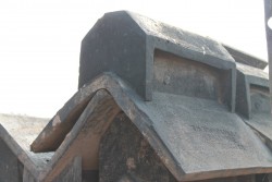 Reclaimed Blue Angled Vented Ridge Tile by Cawarden - Combining Sustainability with Innovative Roofing Design