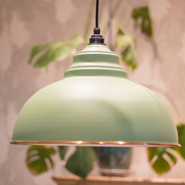 Sage Green and White Harborne Accent Pendant Light