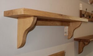 Bespoke Oak Shelf with Square Edge and Natural Finish for Elegant Decor