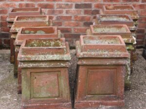 Reclaimed Rectangular Chimney Pot in Terracotta Red by Cawarden - Eco-Friendly Elegance for Your Rooftop