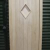 Bespoke Handmade Oak External Door, ready to glaze, showcasing the elegance of natural oak and the charm of handmade craftsmanship.