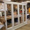 Bespoke Handmade Sapele French Doors with side panels, ready to glaze, showcasing the luxurious hardwood's elegance and craftsmanship.