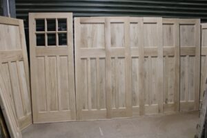 Set of Bespoke 1930s Style Oak Doors, handcrafted to capture the classic design and durability of the era, adding a vintage charm to any space.