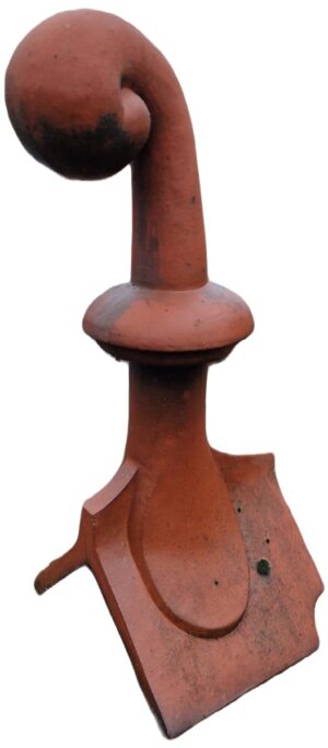 Reclaimed Victorian Roof Finial featuring a Tall Scroll design, embodying the intricate craftsmanship and ornate beauty of the Victorian era.