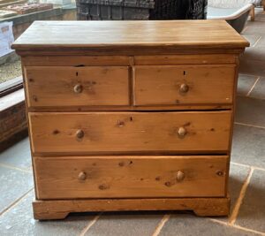 Pine chest of drawers - front view