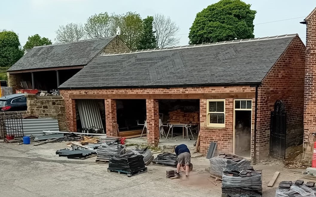 Ornamental roof tiles. Clay club tiles